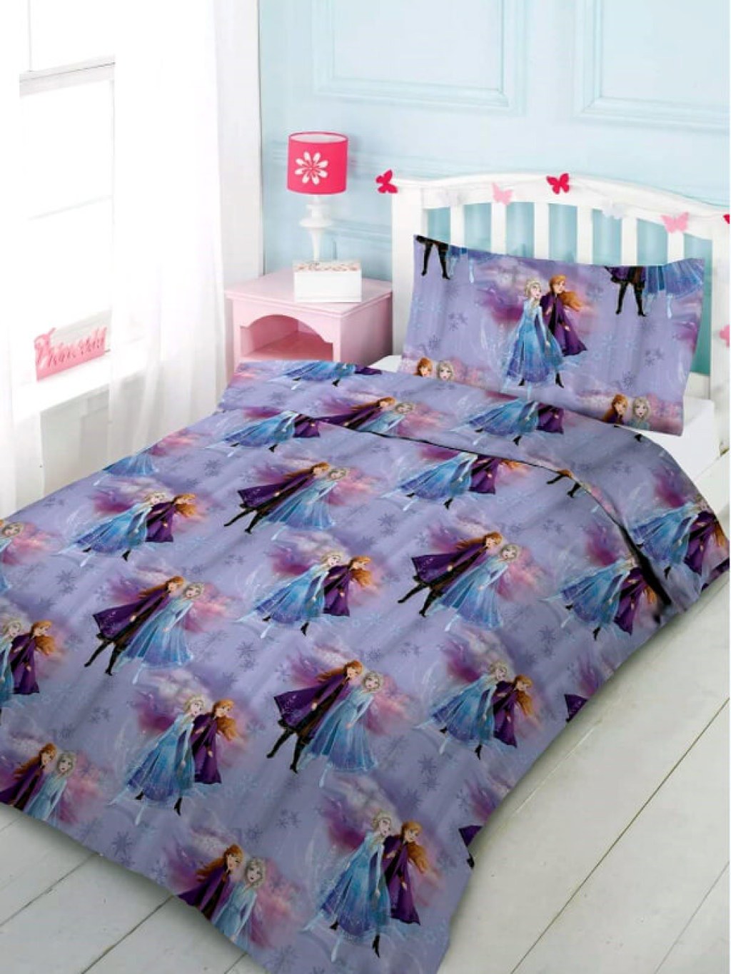 Σετ Παιδικά Σεντόνια Μωβ Disney Frozen Βαμβακερά Γαρύφαλλο 160x240 | Γαρύφαλλο - Παιδικά Σεντόνια - Λευκά Είδη